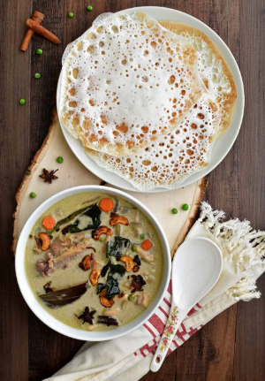 Appam and Chicken Stew
